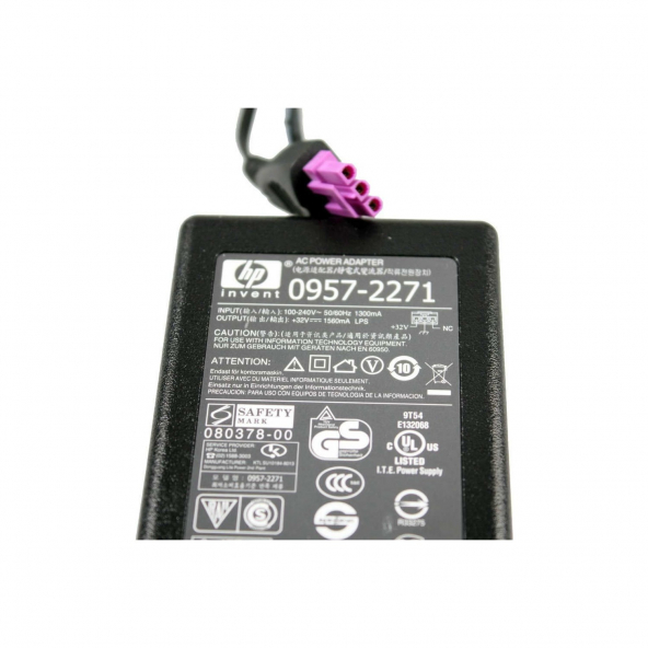 HP 0957-2271, 32V ve 1560mA MOR Uç Orjinal Yazıcı Adaptör