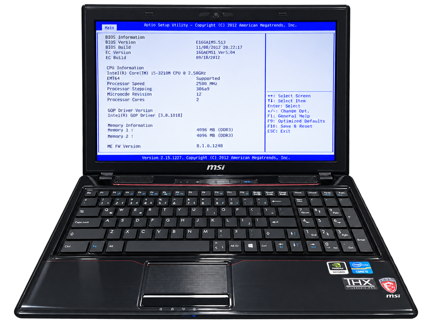 MSI i5-3210M 8GB Notebook